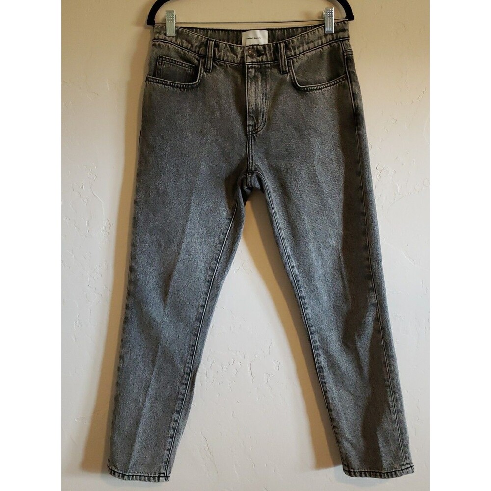 Current/Elliott Jeans Womens Sz. 27 Black Faded Wash Hi-Rise Grunge Biker Jean